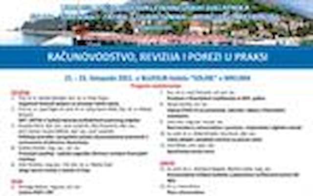 55. tradicionalno jesensko savjetovanje „Računovodstvo, revizija i porezi u praksi“