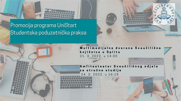 Promocija programa UniStart Studentska poduzetnička praksa