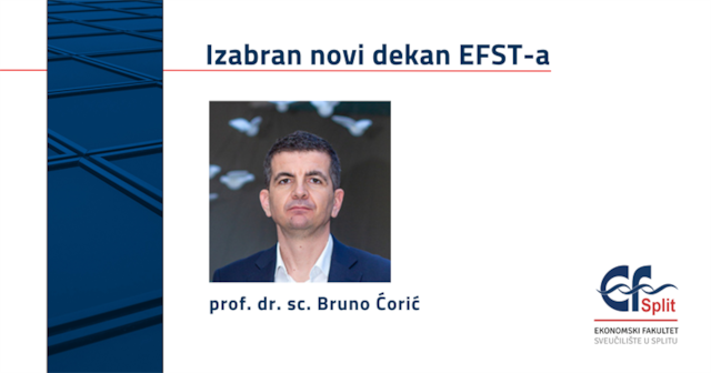 Izabran novi dekan EFST-a - prof. dr. sc. Bruno Ćorić