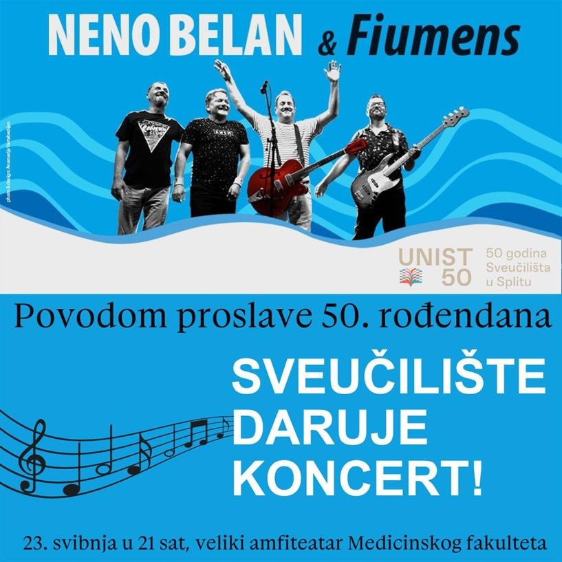 Koncert Nene Belana & Fiumensa povodom 50. obljetnice Sveučilišta u Splitu