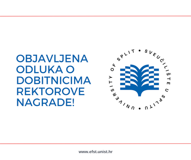 Odluka o dobitnicima Rektorove nagrade u akademskoj godini 2023./2024.