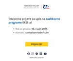 Otvorene su prijave na razlikovne programe EFST-a!